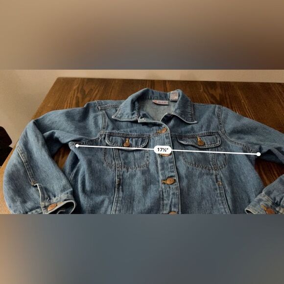 Vintage 90’s Bill Blass Denim Jean Jacket Classic trucker women’s MP blue Petite - Picture 7 of 15